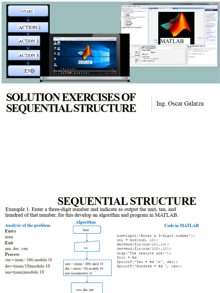 MATLAB Sequential Structure Exercises | PDF | Matlab | Algorithms