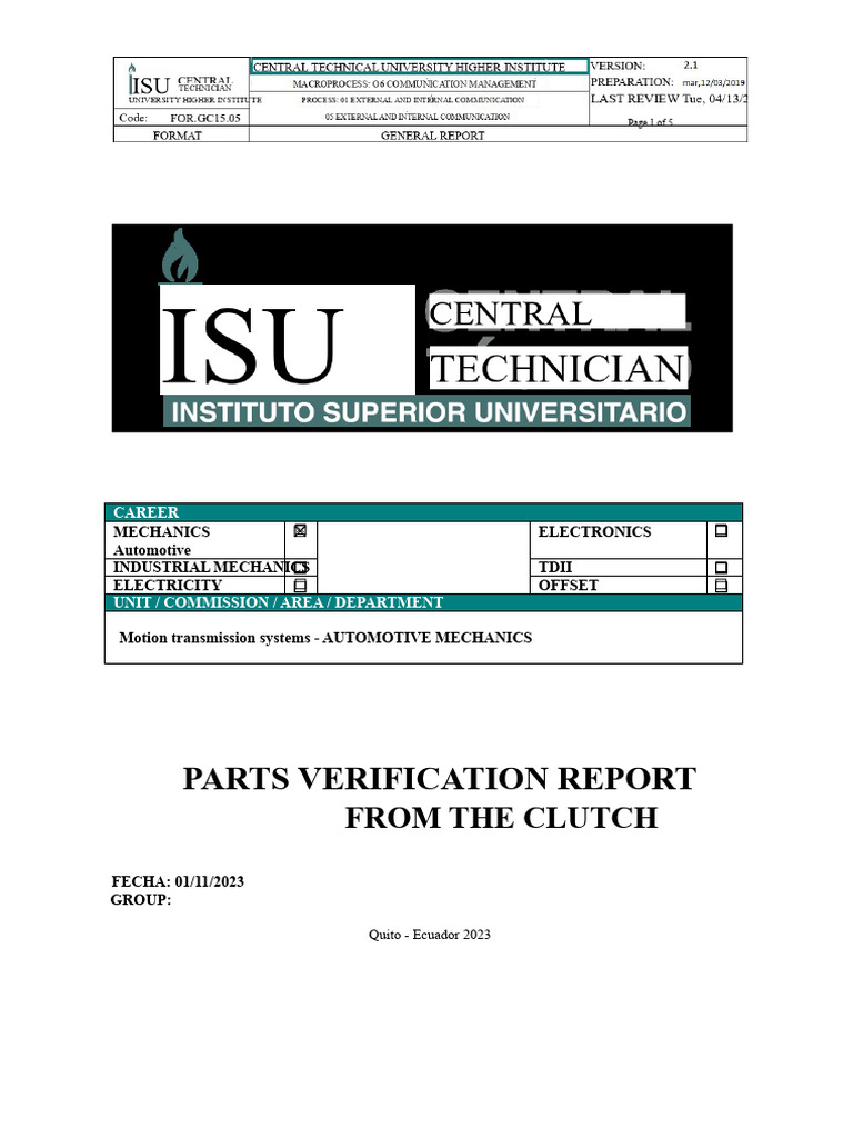Clutch Kit Disassembly Report | PDF | Clutch | Mechanical Engineering