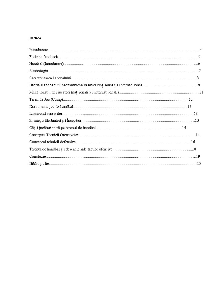 Handbal (Introducere) | PDF