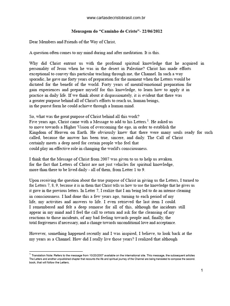 The Letters of Christ - The Message of the Way of Christ | PDF | Jesus ...