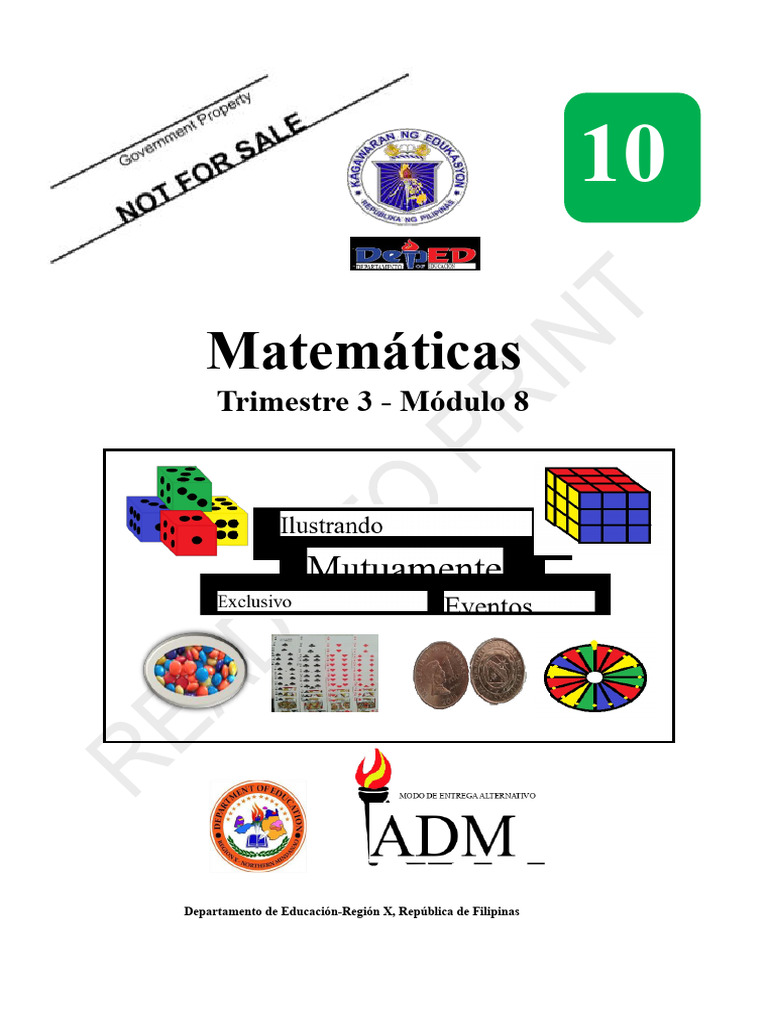 Math10 q3 Mod8 Illustrando-Eventos-Mutualmente-Exclusivos.v5 PDF | PDF ...
