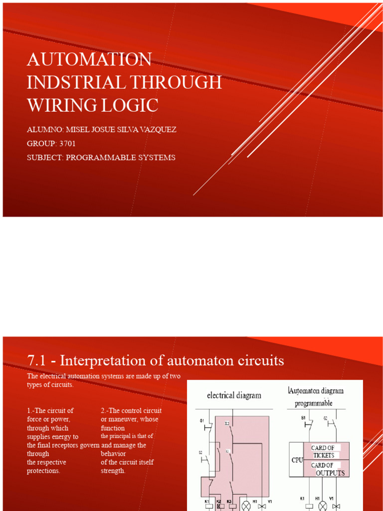Industrial Automation Wiring Logic | PDF | Switch | Relay