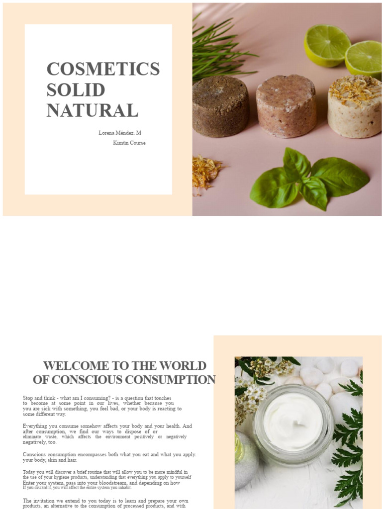 DIY Solid Natural Cosmetics Guide | PDF | Shampoo | Surfactant