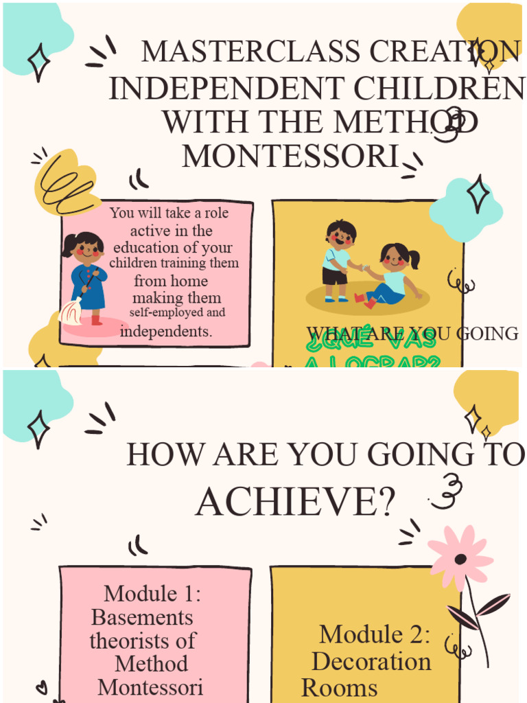 Raise Independent Children With The Montessori Method | PDF