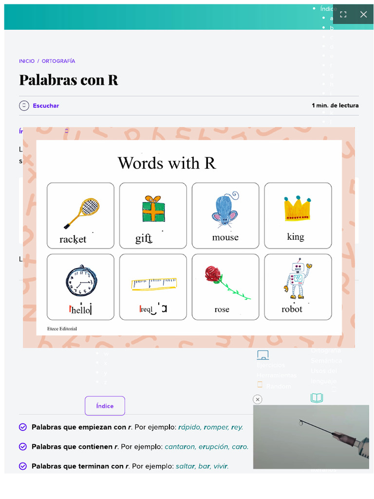 +100 Words With R (With Images) | PDF