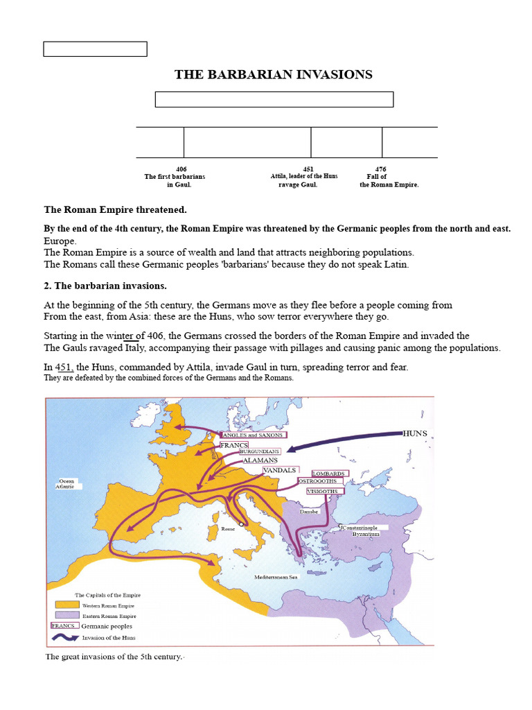 THE BARBARIAN INVASIONS | PDF | Germanic Peoples | Roman Empire