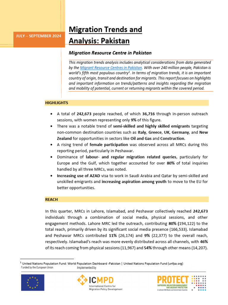 MTA 2024 Q3 | PDF | Migrant Worker | Pakistan