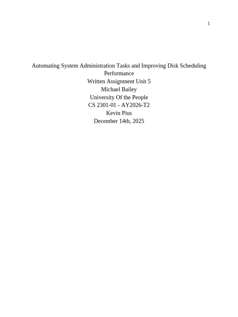 Automating IT Tasks & Disk Scheduling | PDF | Scheduling (Computing ...