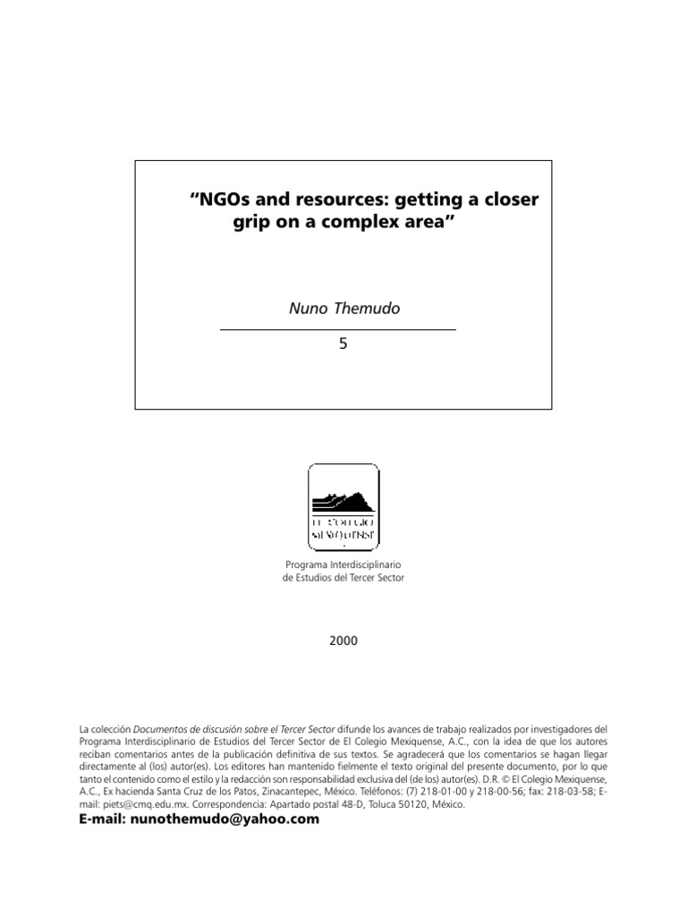 Our Work Ngos and Resources (1) | PDF | Non Governmental Organization ...