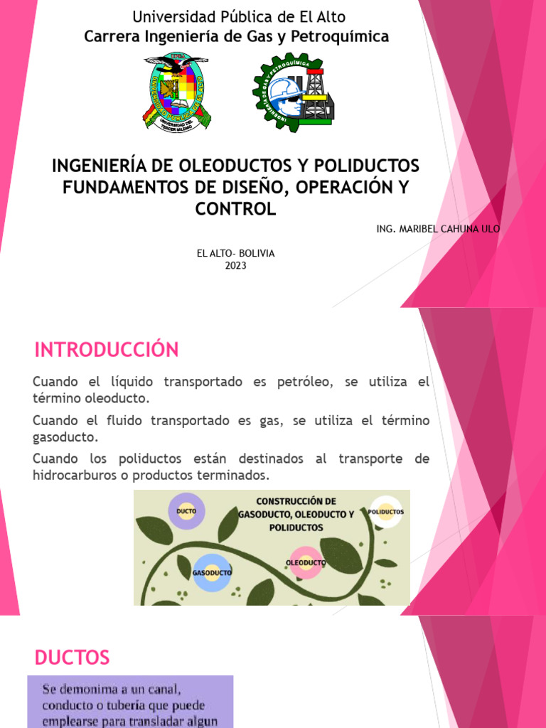 Diseño y Operación de Oleoductos | PDF | Líquidos | Numero Reynolds