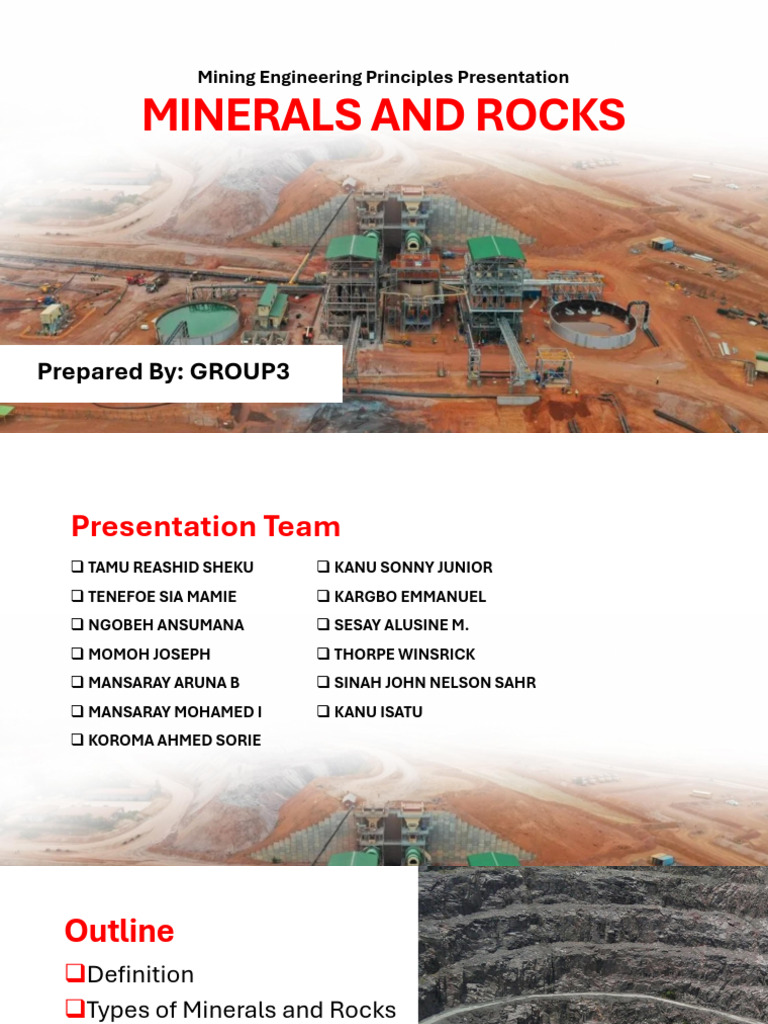 Group 3 Minerals and Rocks | PDF | Rock (Geology) | Minerals