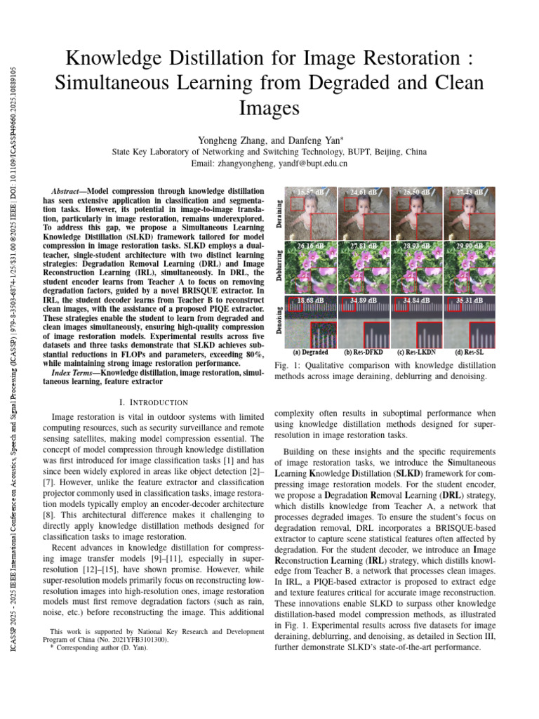 Knowledge Distillation for Image Restoration | PDF | Data Compression ...