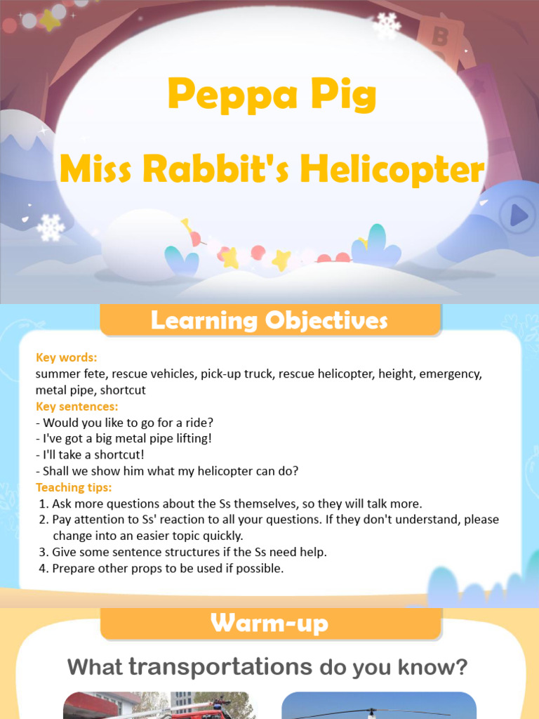 Peppa Pig: Miss Rabbit's Helicopter Activities | PDF