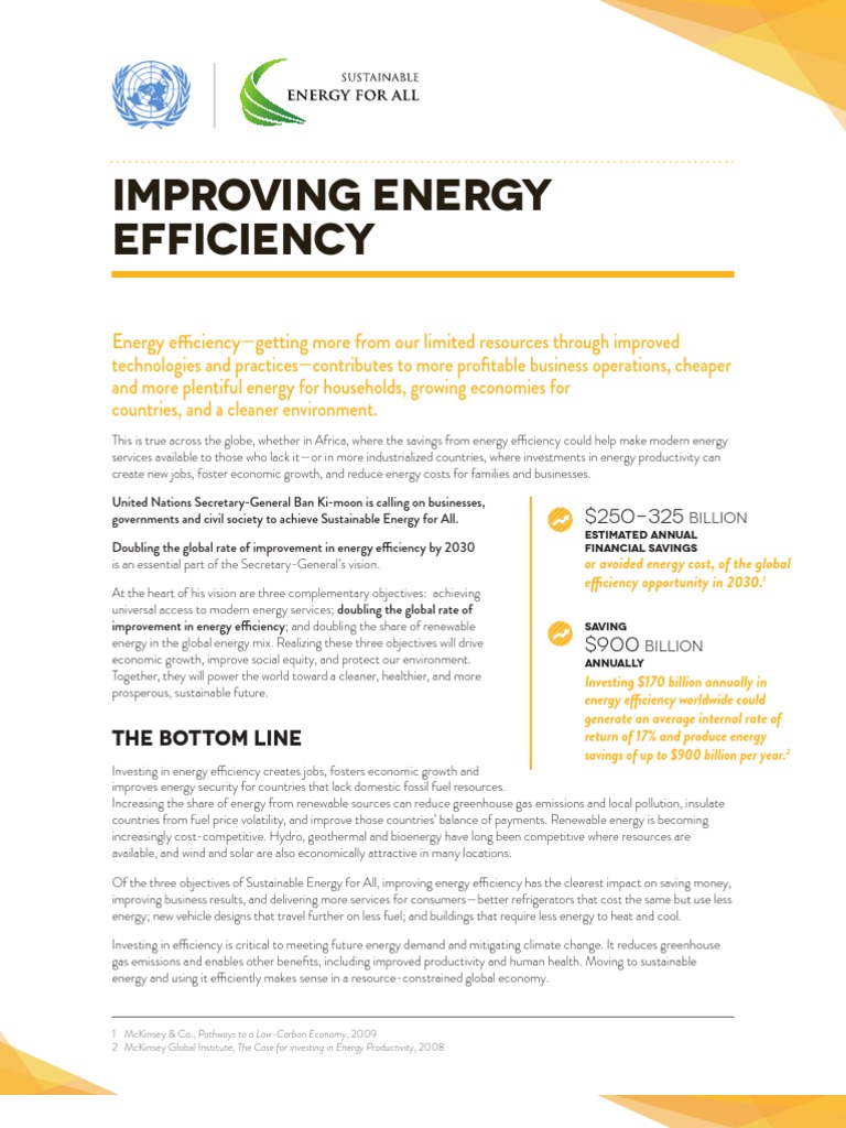Enhancing Global Energy Efficiency | PDF | Renewable Energy | Efficient ...