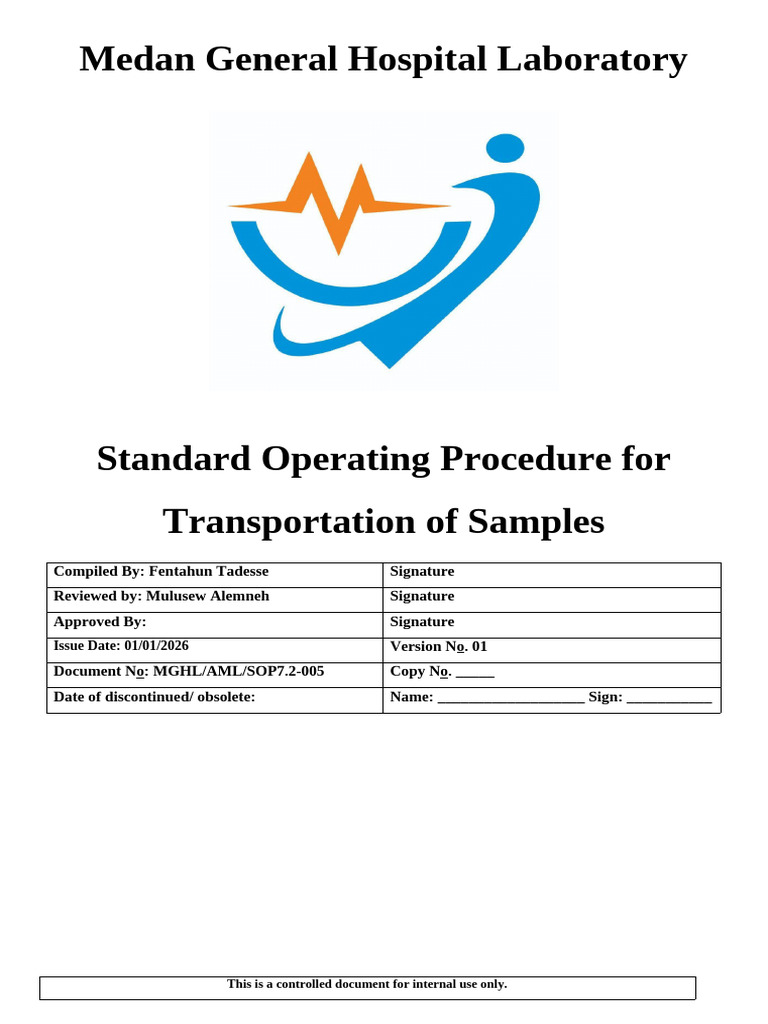 SOP for Sample Transportation Guidelines | PDF | Laboratories ...