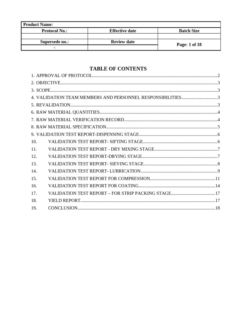 Process Validation of Tablet | PDF | Verification And Validation