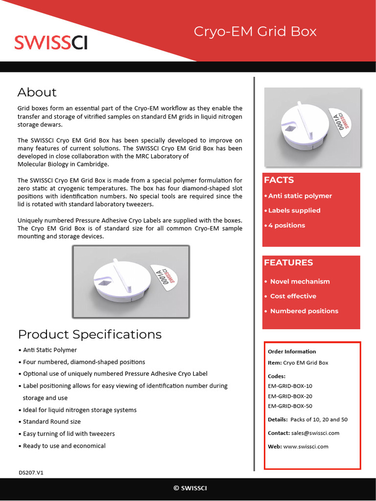 SWISSCI Cryo EM Grid Box Details | PDF