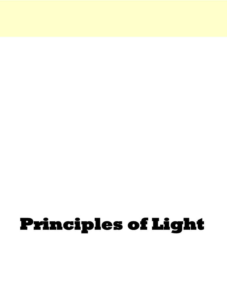 0201 Lighting Basics | PDF | Lighting | Light