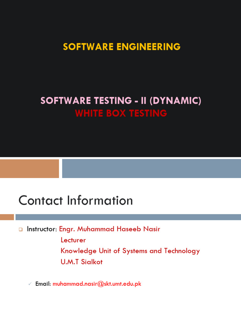 White Box Testing and Unit Testing Guide | PDF | Unit Testing | Control ...