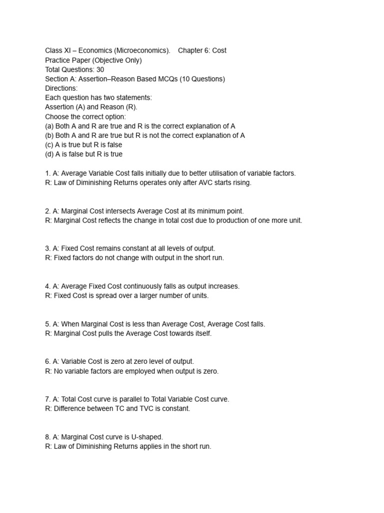Untitled Document 1 | PDF | Average Cost | Marginal Cost