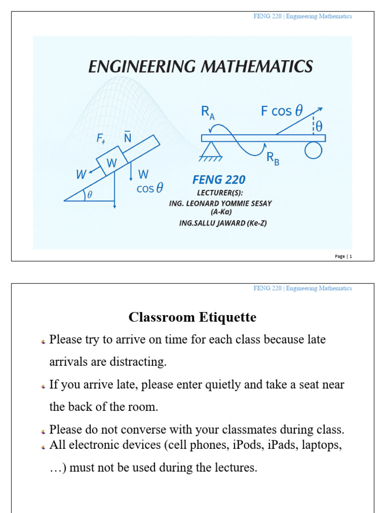 Engineering Mathematics Course Guide | PDF | Truss | Beam (Structure)