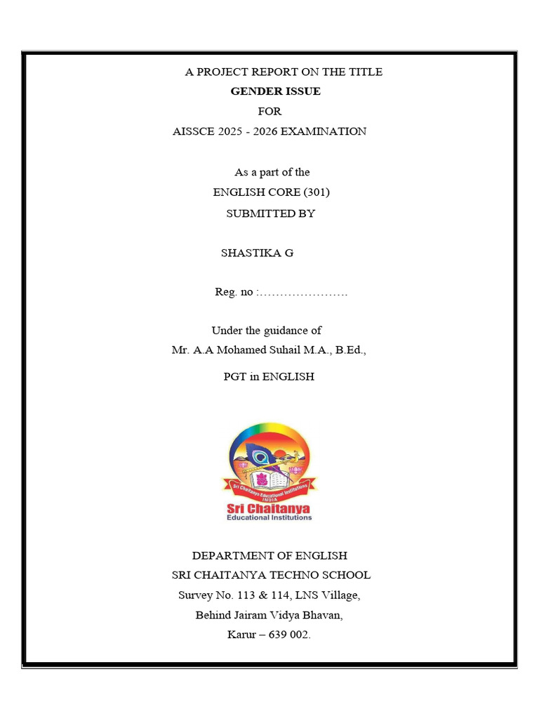 Edited Ipl English Project Front Page | PDF
