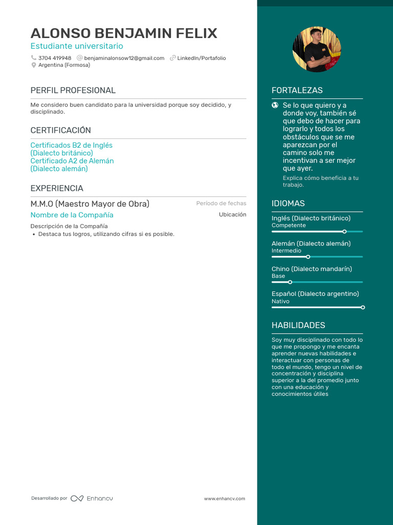 Alonso Benjamin Felix Resume | PDF | Comunicación humana | Lingüística