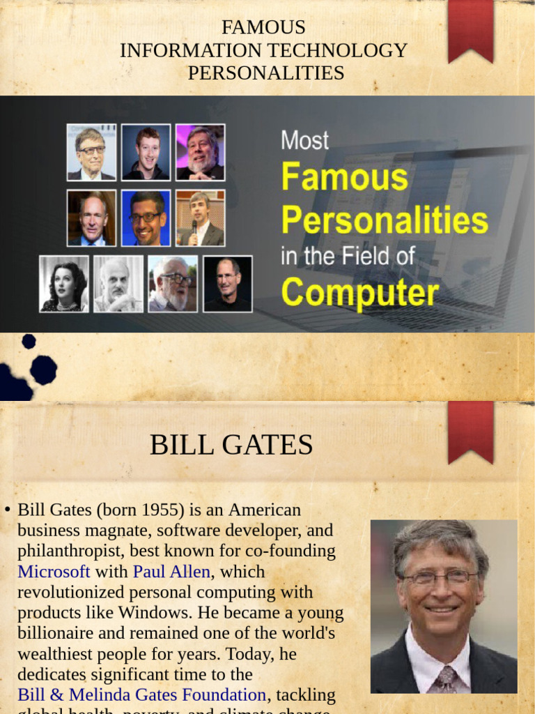 Famous IT Personalities Overview | PDF