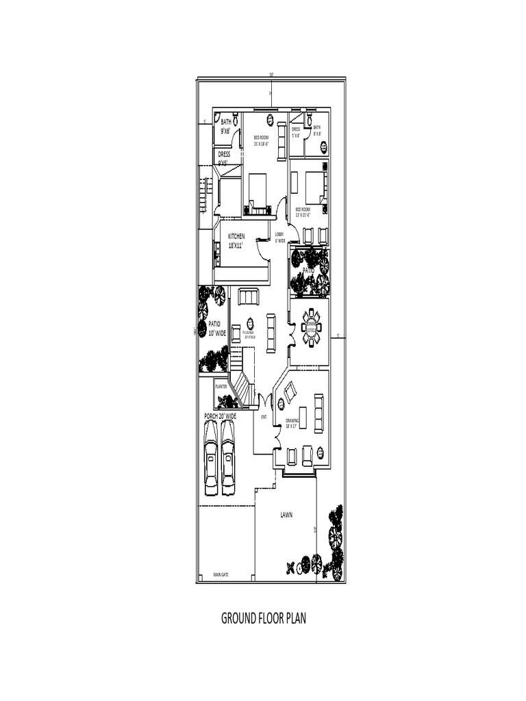 Ground Floor Plan Dimensions Overview | PDF
