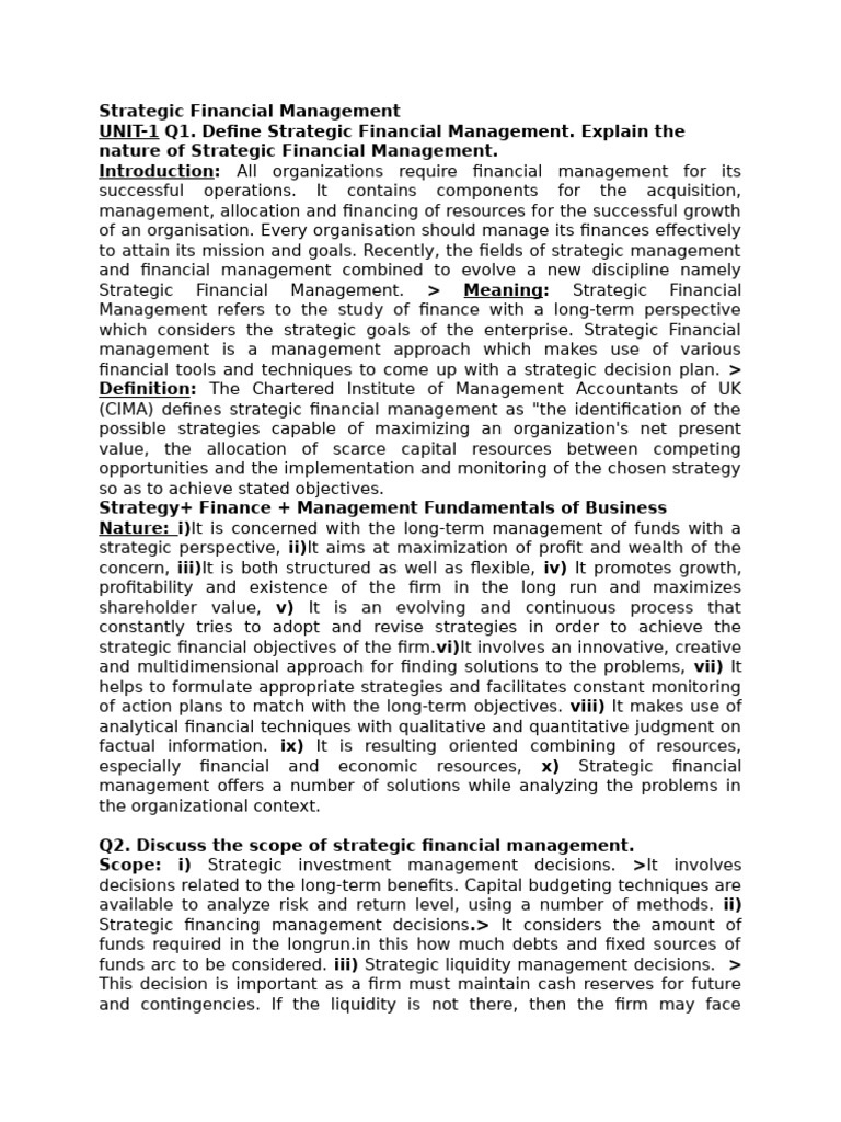 SFM | PDF | Net Present Value | Risk