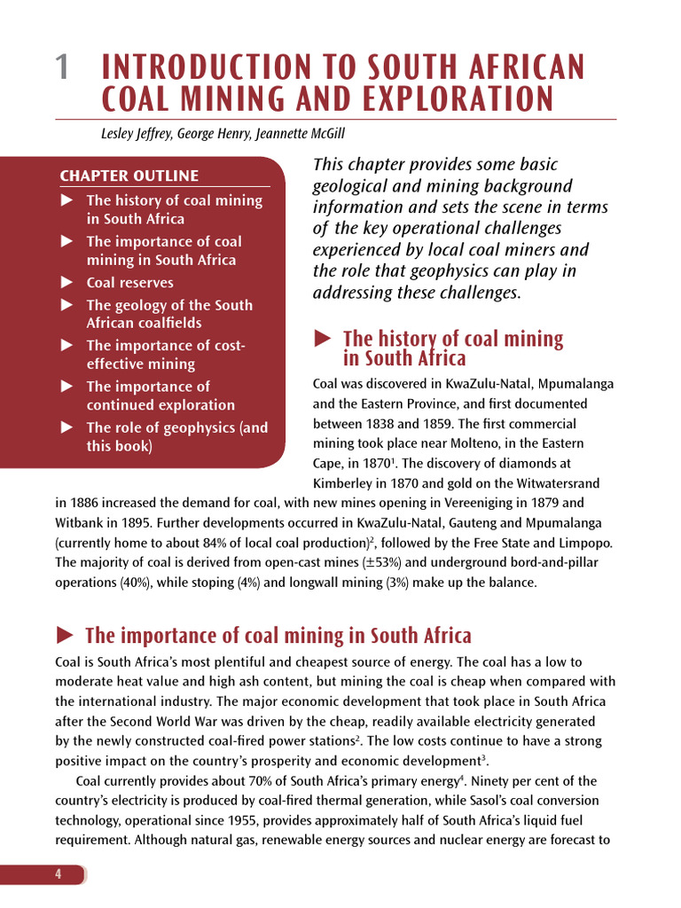 South African Coal Mining Overview | PDF | Coal | Coal Mining