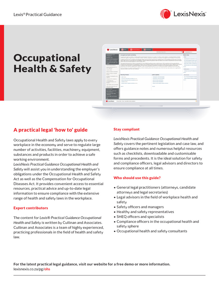 Occupational Health & Safety Guide | PDF | Occupational Safety And ...