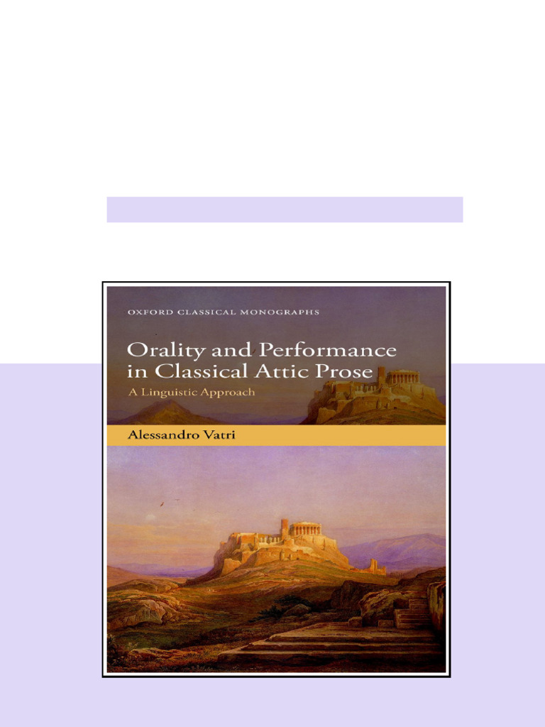 (Ebook) Orality and Performance in Classical Attic Prose by Vatri ...