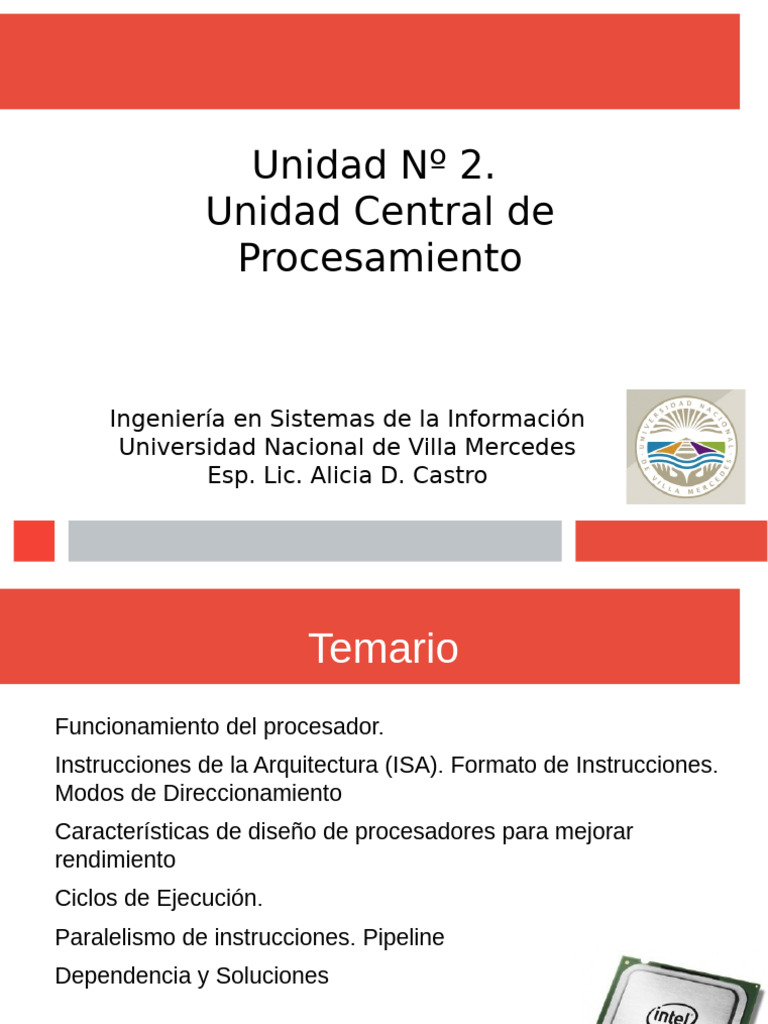 Funcionamiento y Diseño de CPUs | PDF | Unidad Central de procesamiento ...