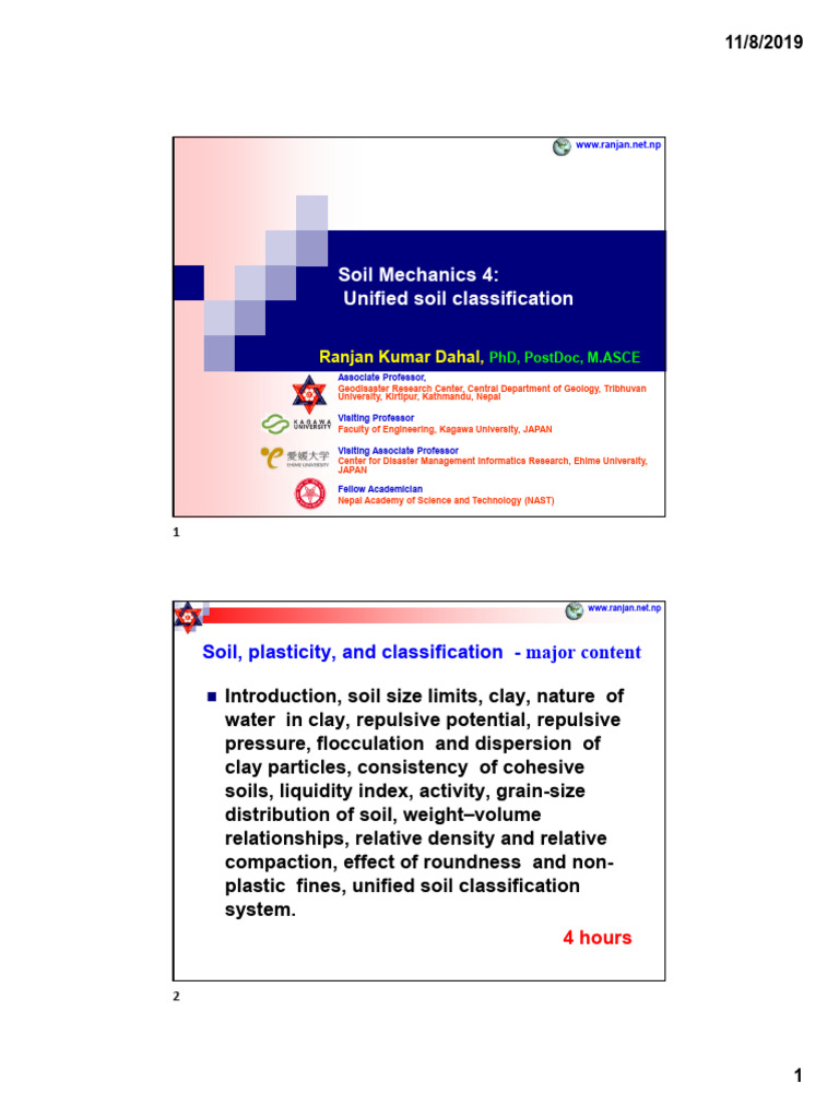 Unified Soil Classification Overview | PDF | Sand | Silt