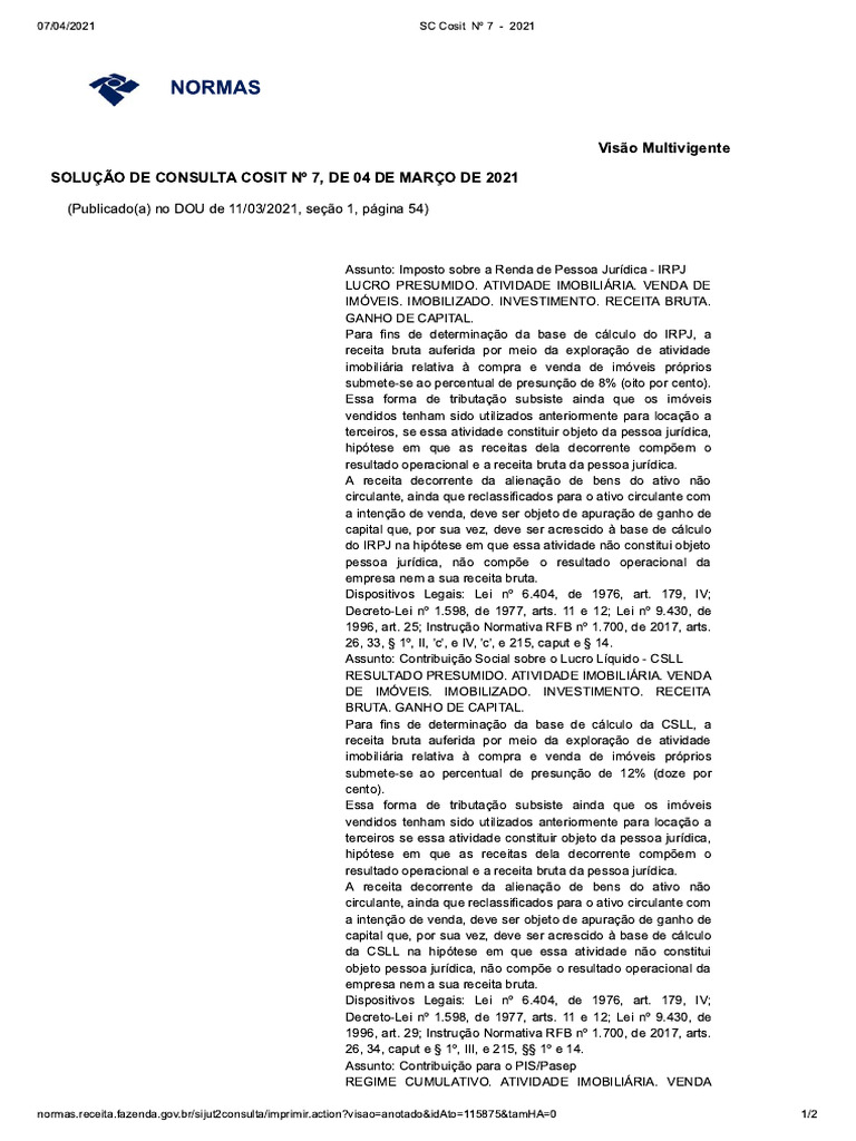 SC Cosit No7 2021 | PDF