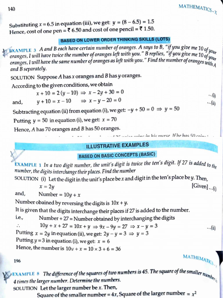 Solving Algebraic Word Problems | PDF | Numbers | Algebra