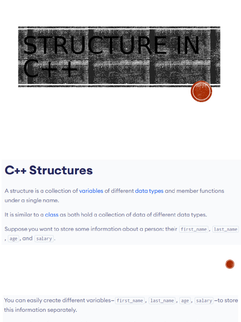 C++ Structure Basics and Examples | PDF