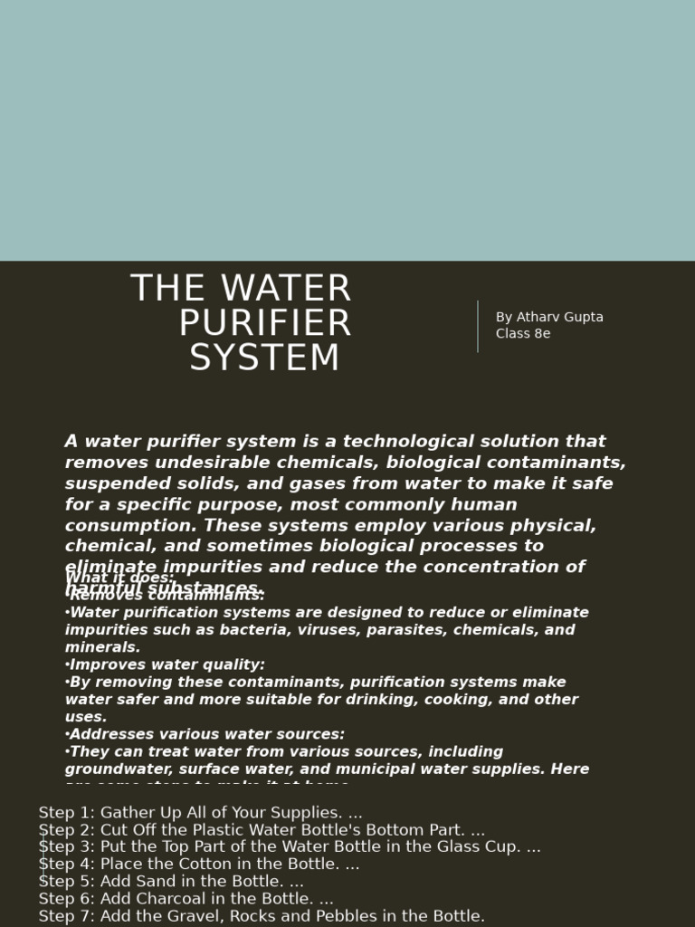 DIY Water Purifier System Guide | PDF