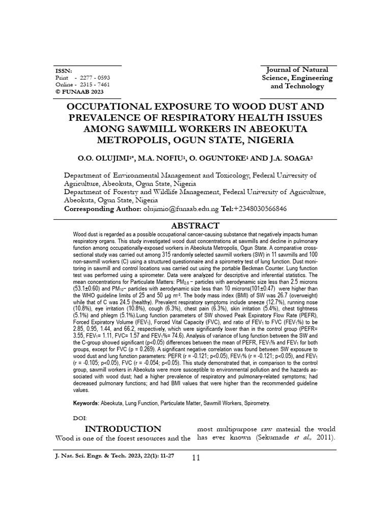 JOURNAL 7 | PDF | Occupational Safety And Health