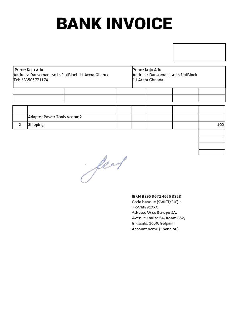 Invoice for Power Tools Purchase | PDF