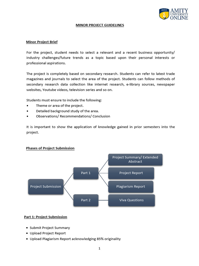 Minor Project Submission Guidelines | PDF | Abstract (Summary ...