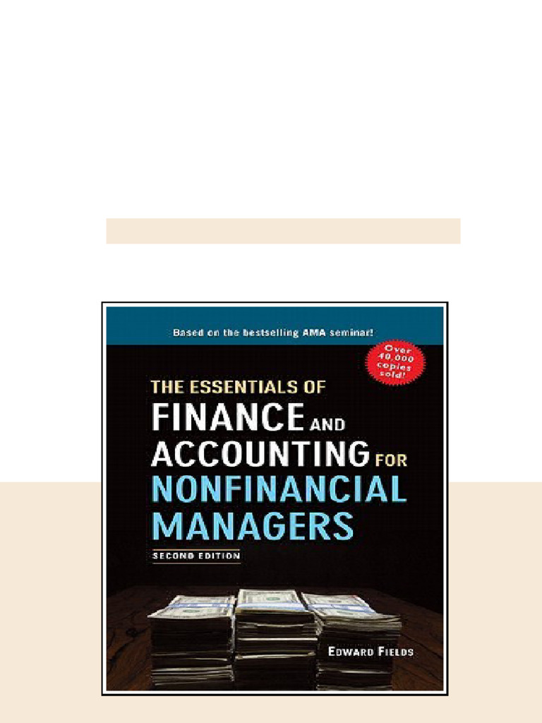 The Essentials Of Finance And Accounting For Nonfinancial Managers Secon Edition Edward Fields ...