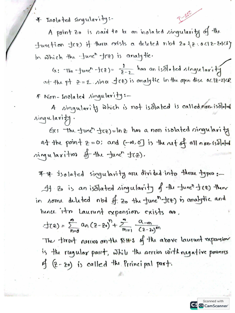 Defination of Singularities | PDF