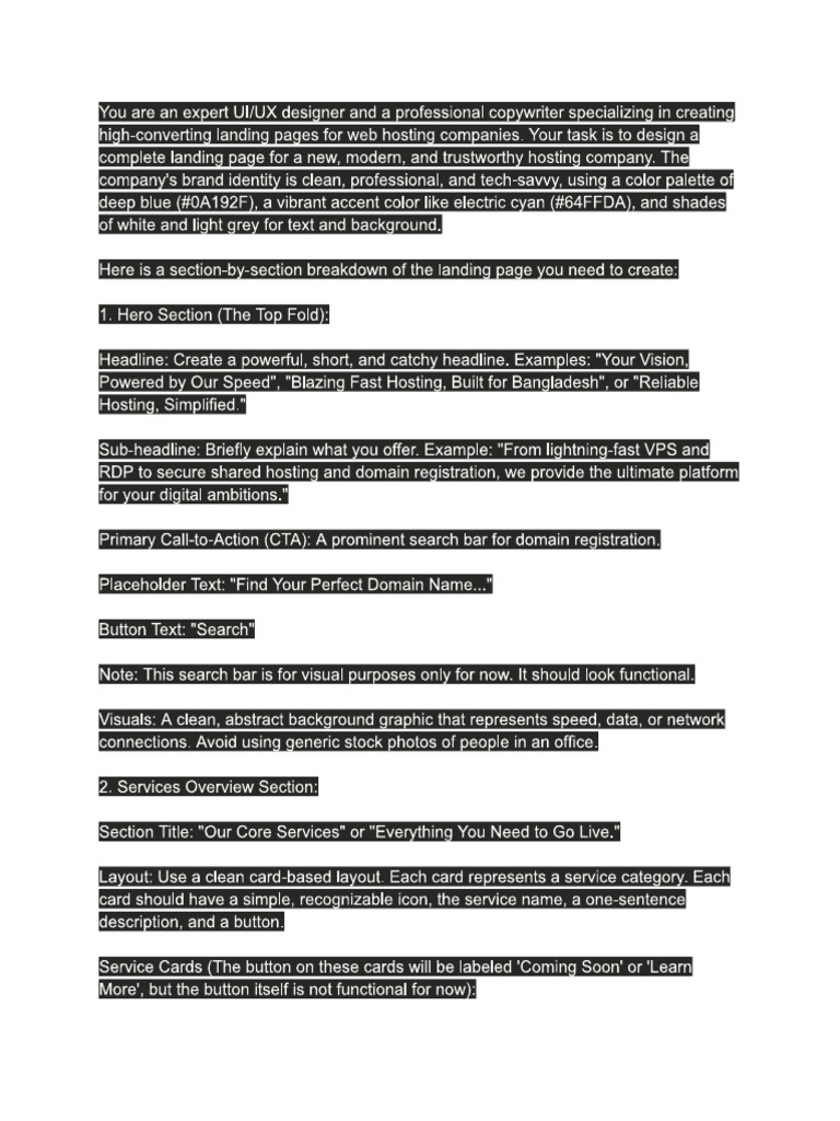 Lovable Prompt To Gen Website | PDF