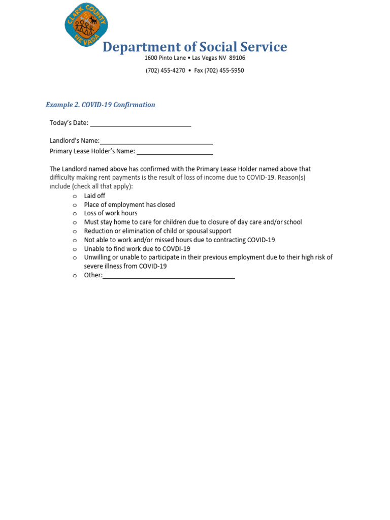 Example 2 COVID-19 Confirmation | PDF