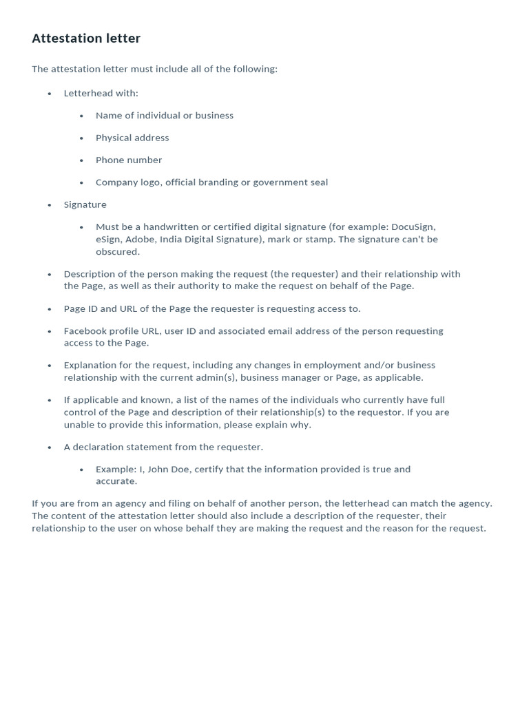 B. Attestation Letter | PDF