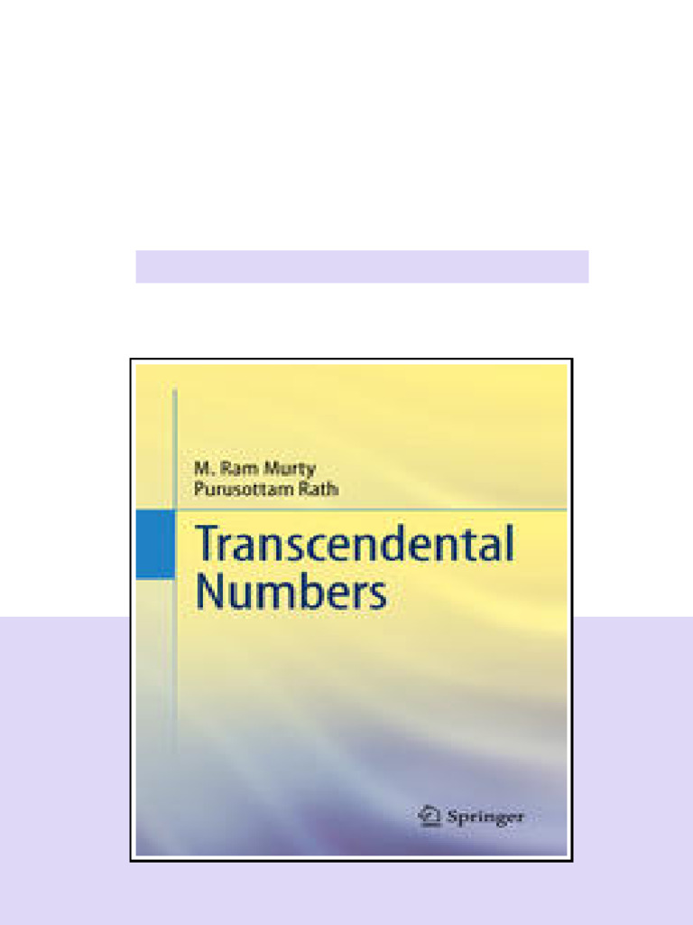 Transcendental Numbers 1st Edition M Ram Murty Purusottam Rath Auth ...