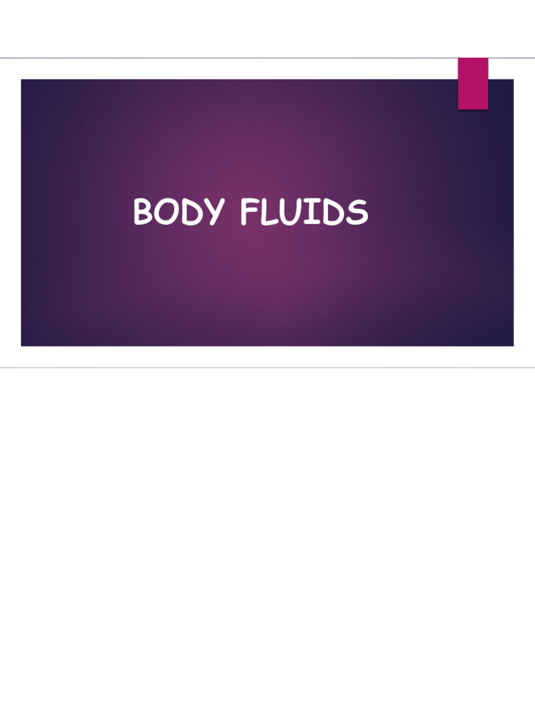 1. Copy of Body Fluids.pdf | PDF | Dehydration | Edema