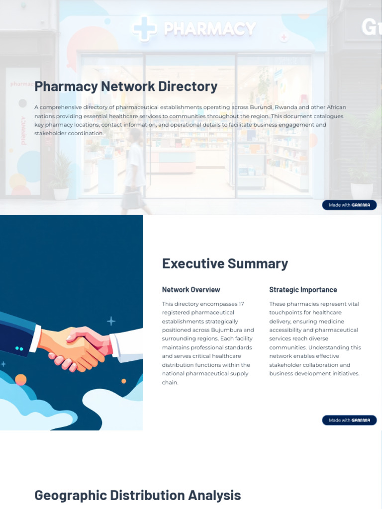 Pharmacy Network in Burundi & Rwanda | PDF | Health Care ...
